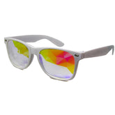White Wayfarer Kaleidoscope Glasses